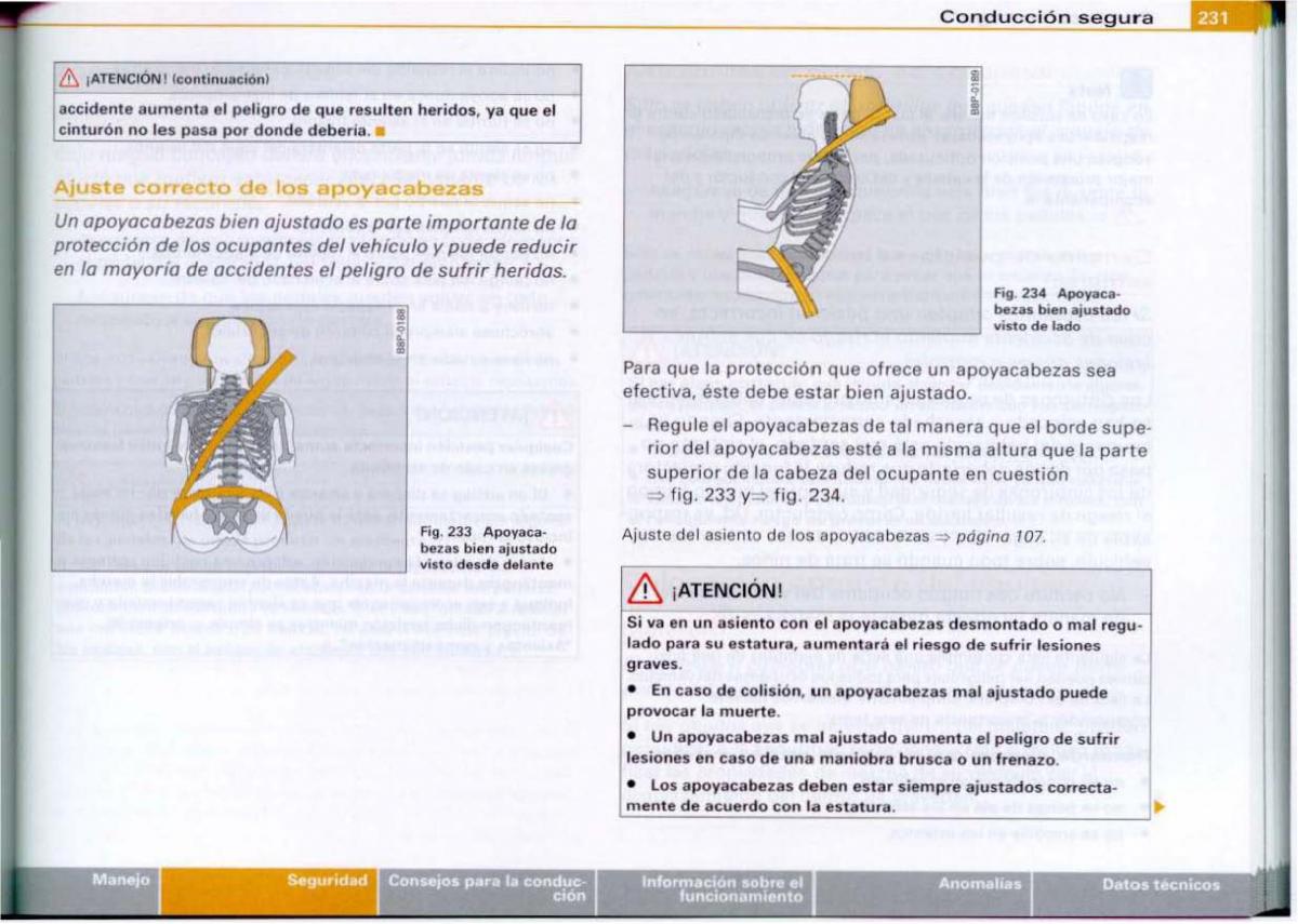 Audi A6 C6 manual del propietario / page 233