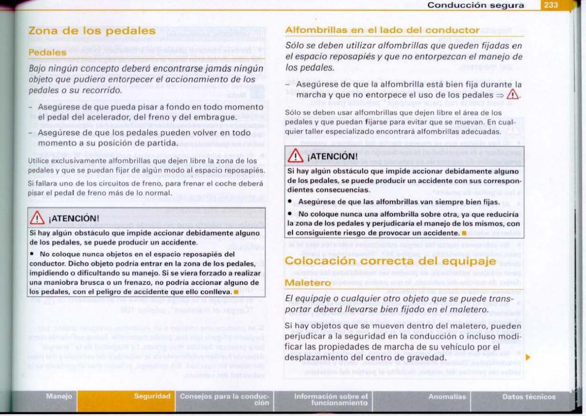 Audi A6 C6 manual del propietario / page 235