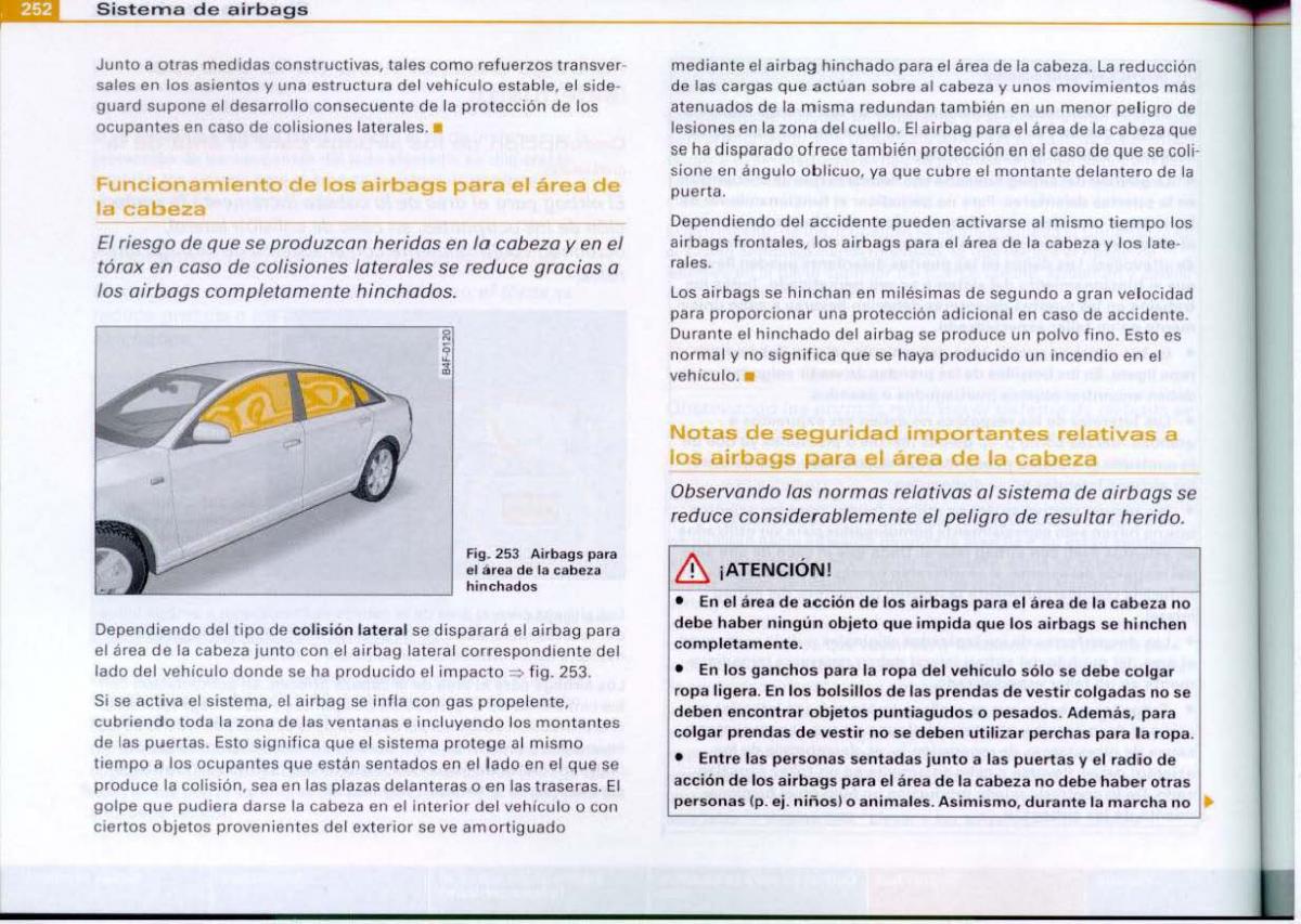 Audi A6 C6 manual del propietario / page 254