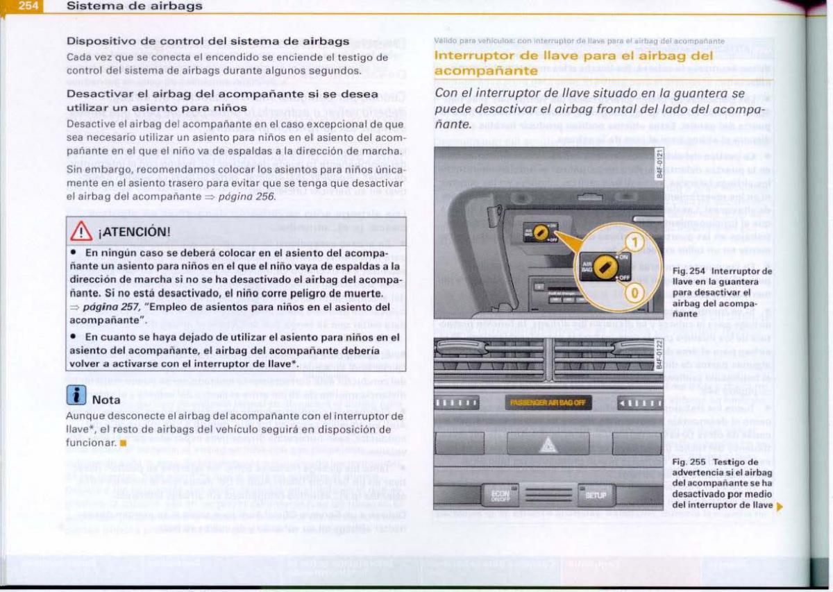 Audi A6 C6 manual del propietario / page 256