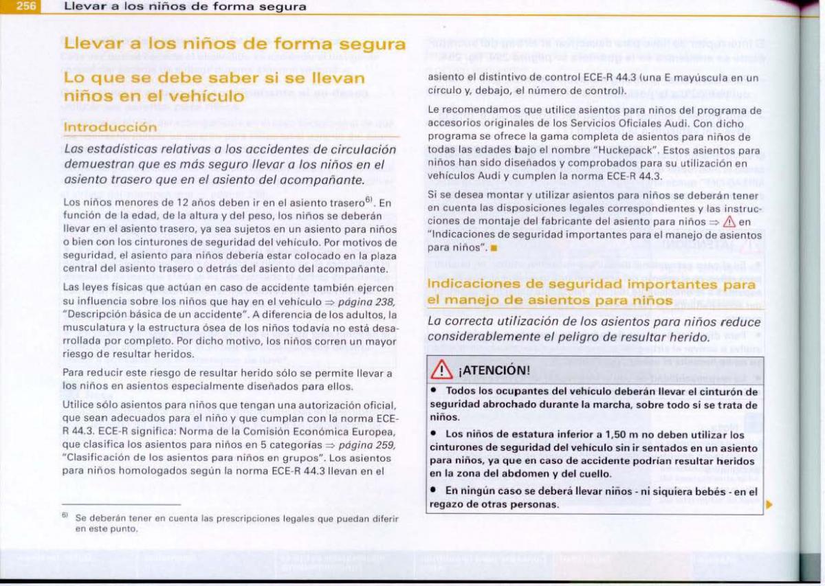 Audi A6 C6 manual del propietario / page 258