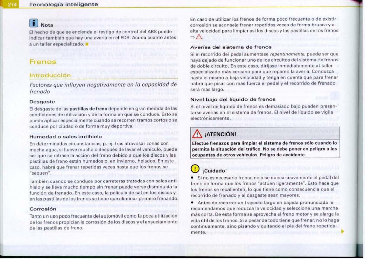 Audi A6 C6 manual del propietario / page 276