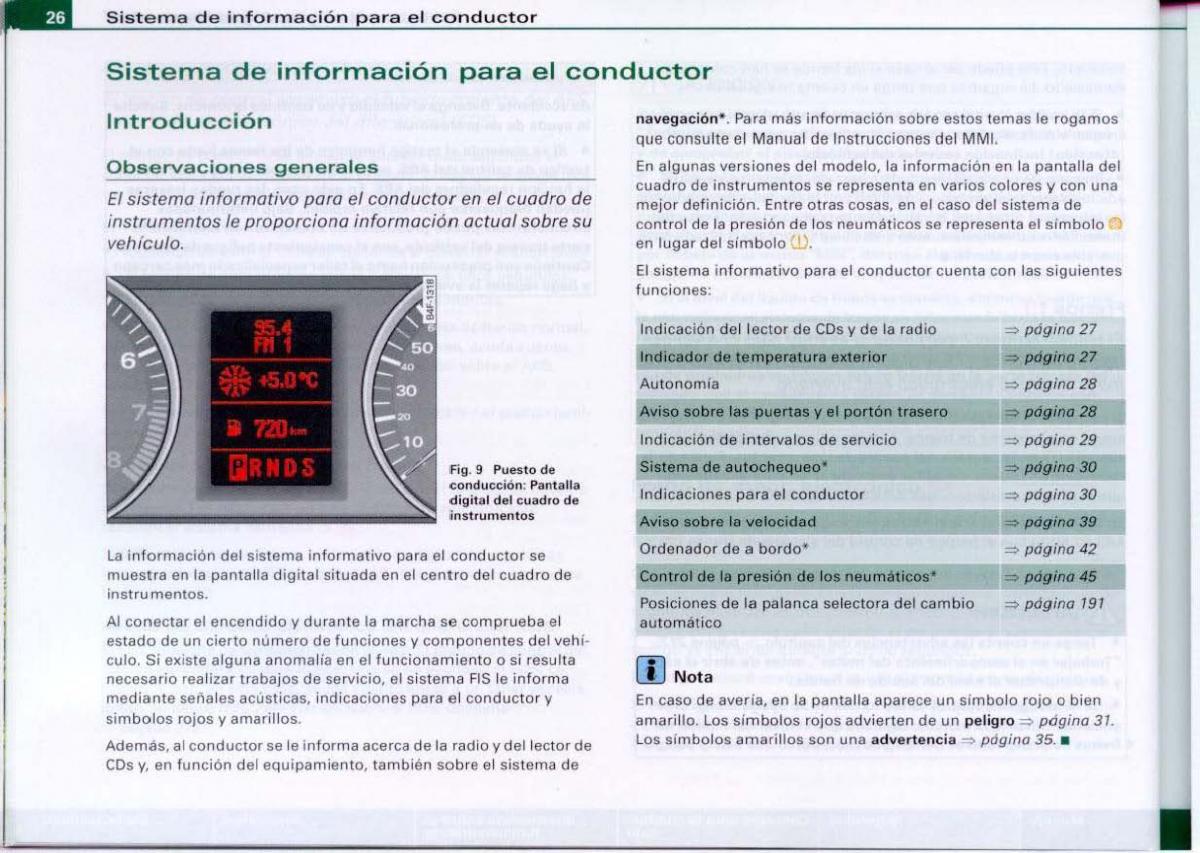 Audi A6 C6 manual del propietario / page 28