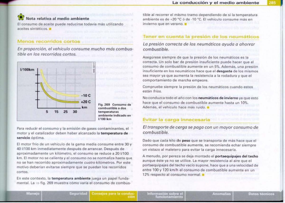 Audi A6 C6 manual del propietario / page 287