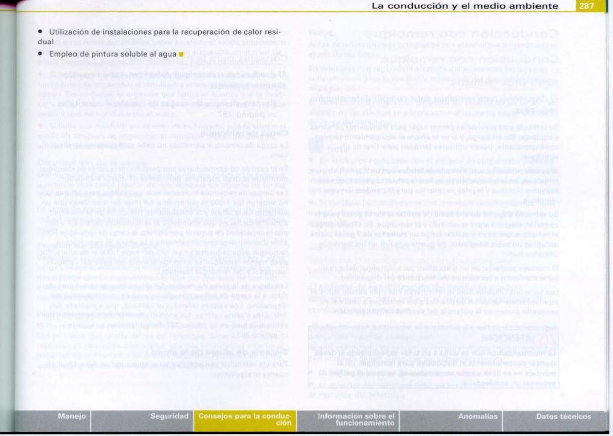 Audi A6 C6 manual del propietario / page 289