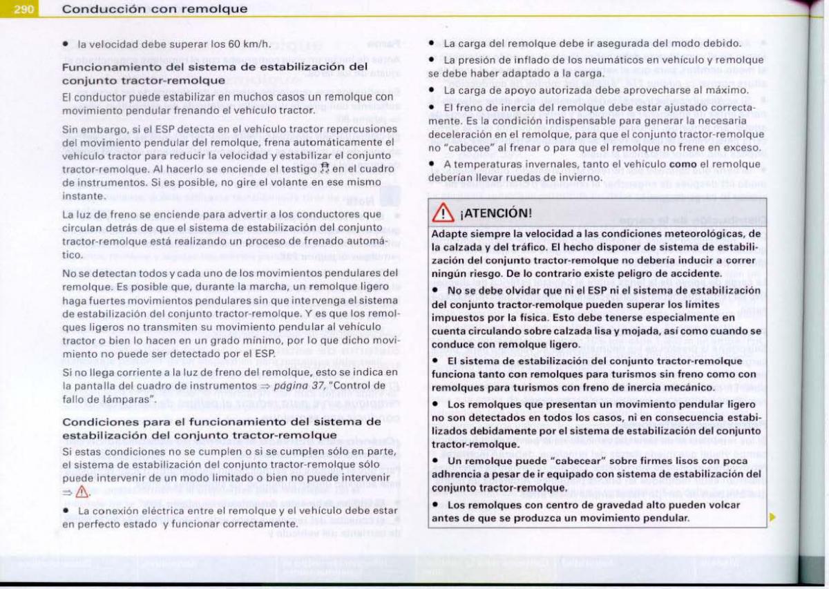 Audi A6 C6 manual del propietario / page 292