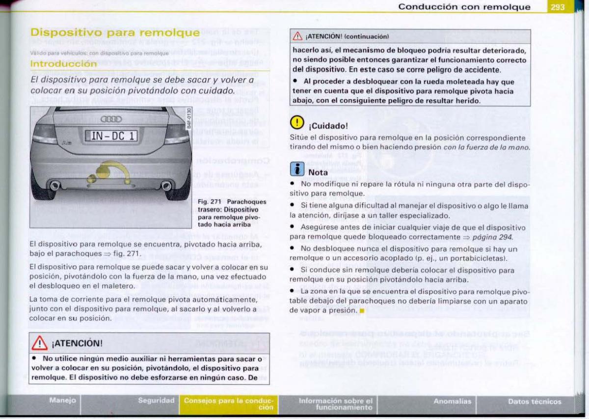 Audi A6 C6 manual del propietario / page 295