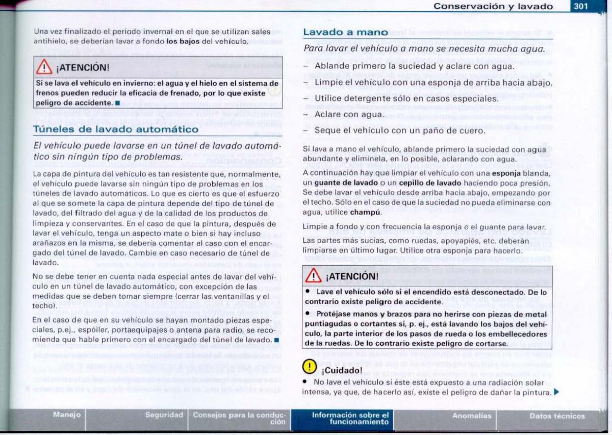 Audi A6 C6 manual del propietario / page 303