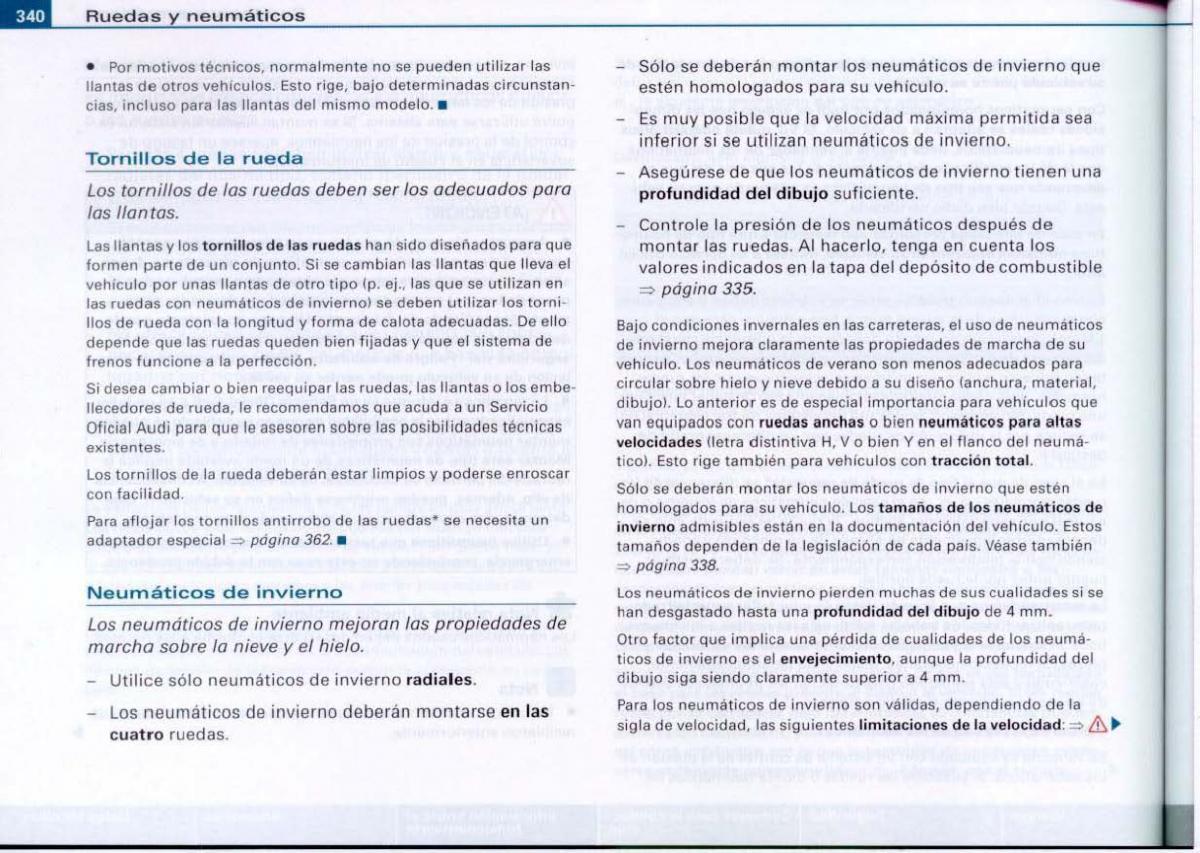 Audi A6 C6 manual del propietario / page 342