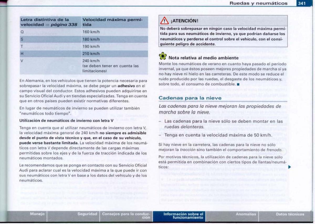 Audi A6 C6 manual del propietario / page 343