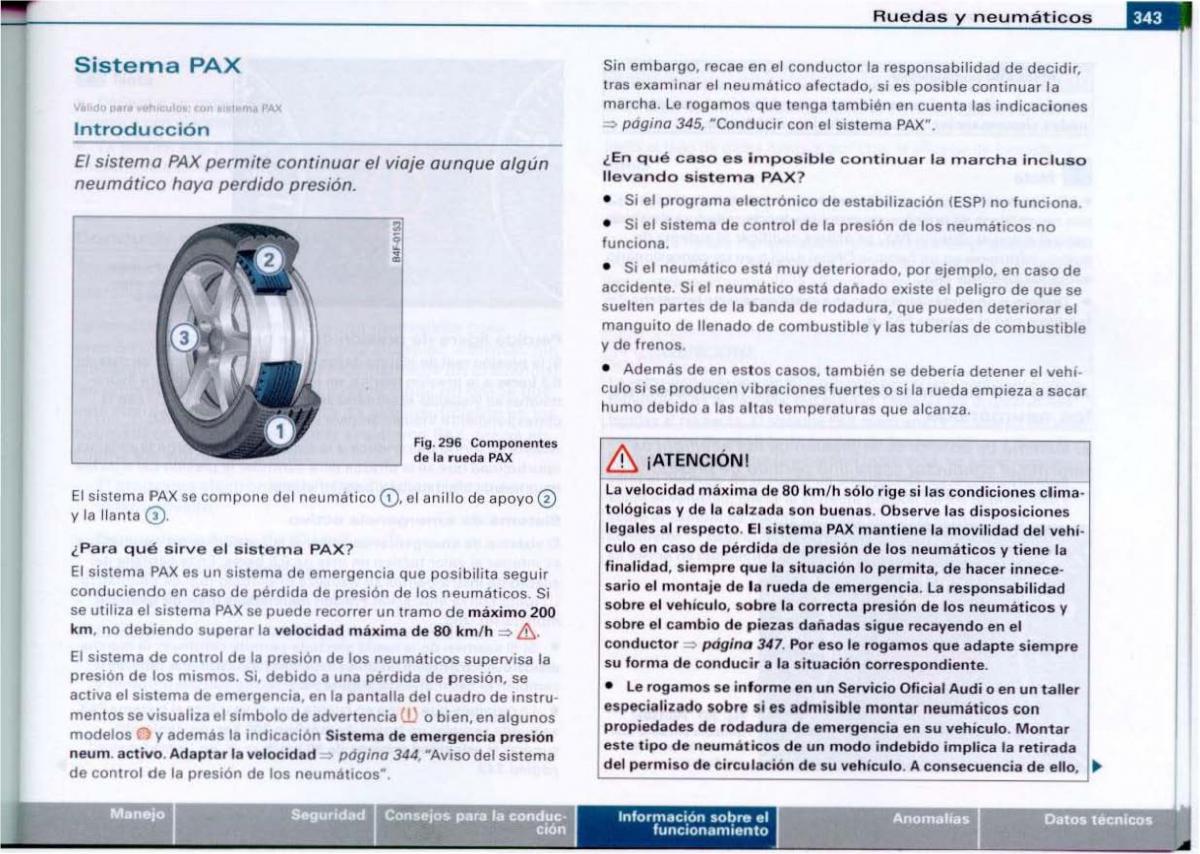 Audi A6 C6 manual del propietario / page 345