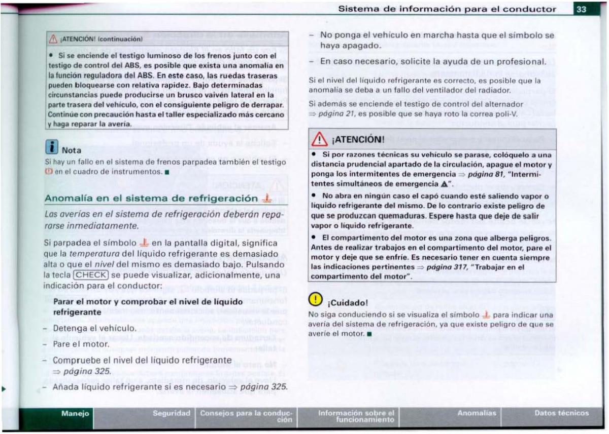 Audi A6 C6 manual del propietario / page 35