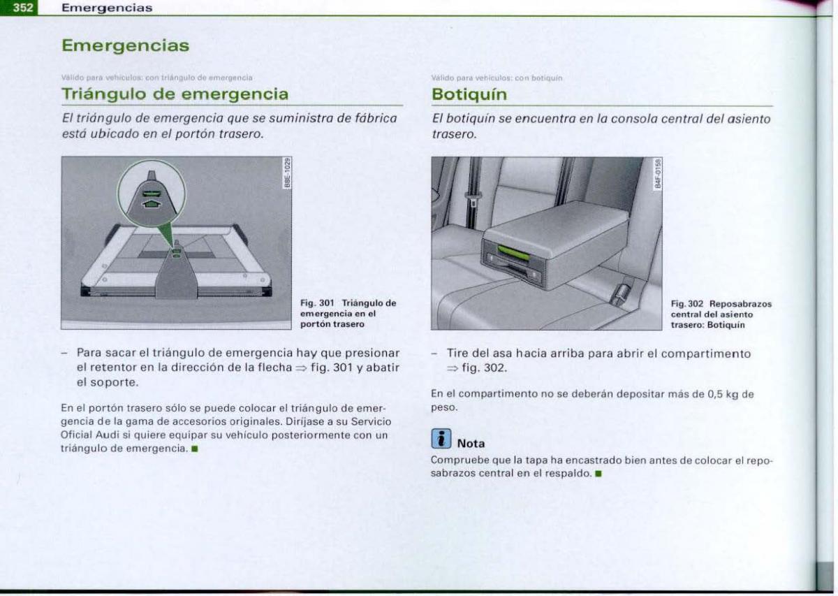 Audi A6 C6 manual del propietario / page 354