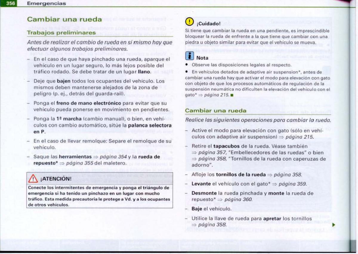 Audi A6 C6 manual del propietario / page 358