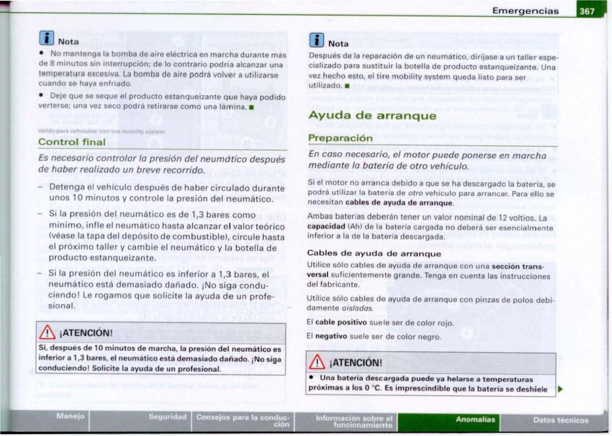 Audi A6 C6 manual del propietario / page 369