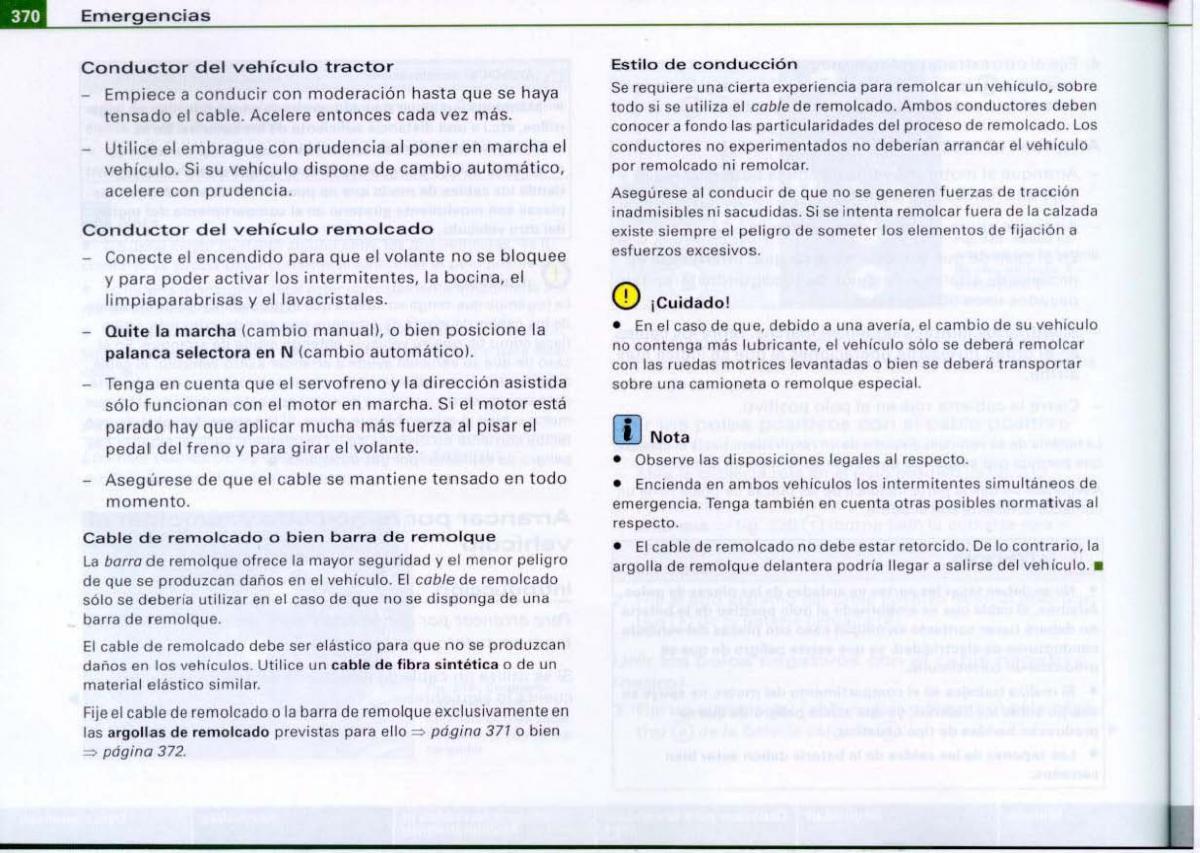 Audi A6 C6 manual del propietario / page 372