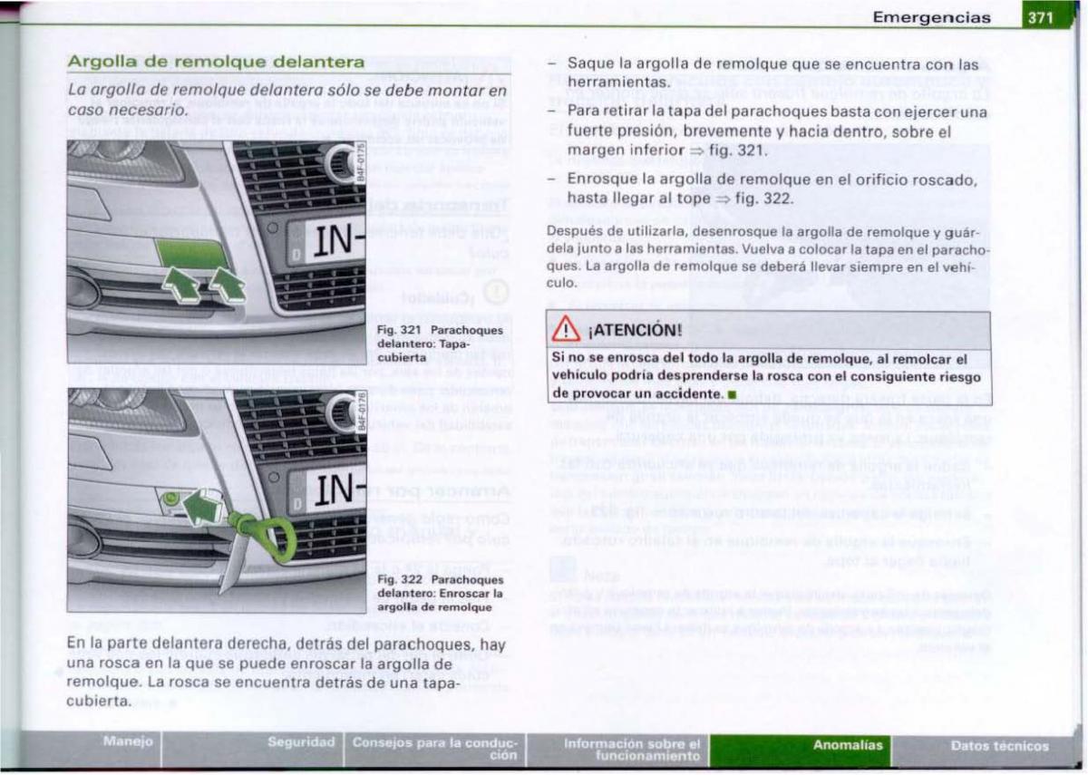 Audi A6 C6 manual del propietario / page 373