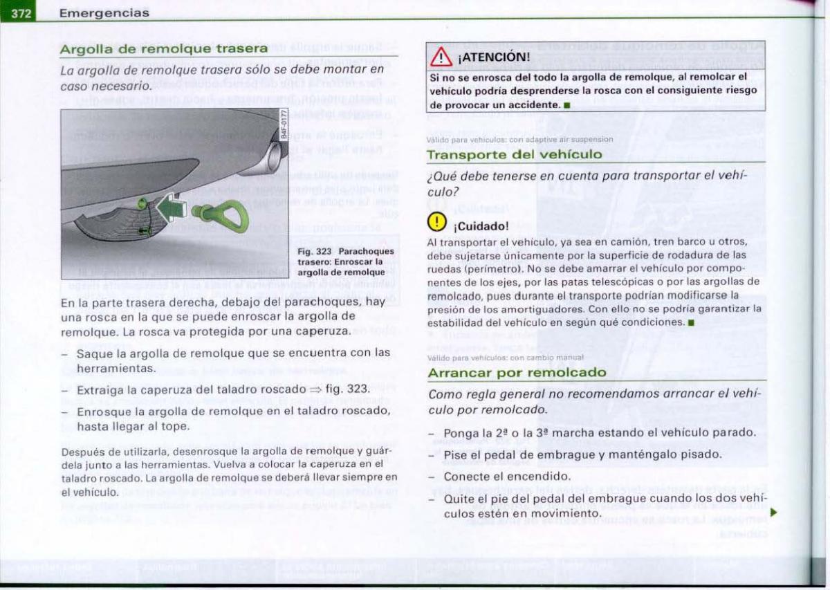 Audi A6 C6 manual del propietario / page 374