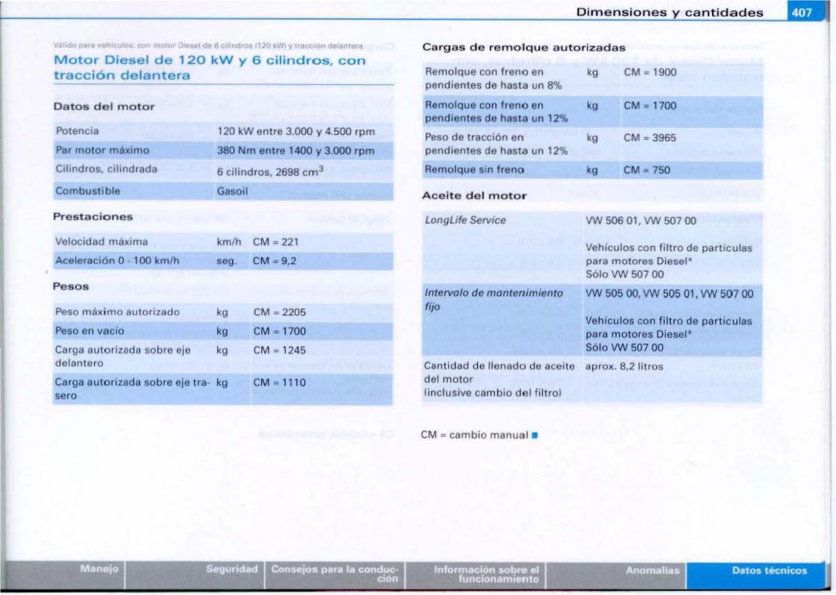 Audi A6 C6 manual del propietario / page 409