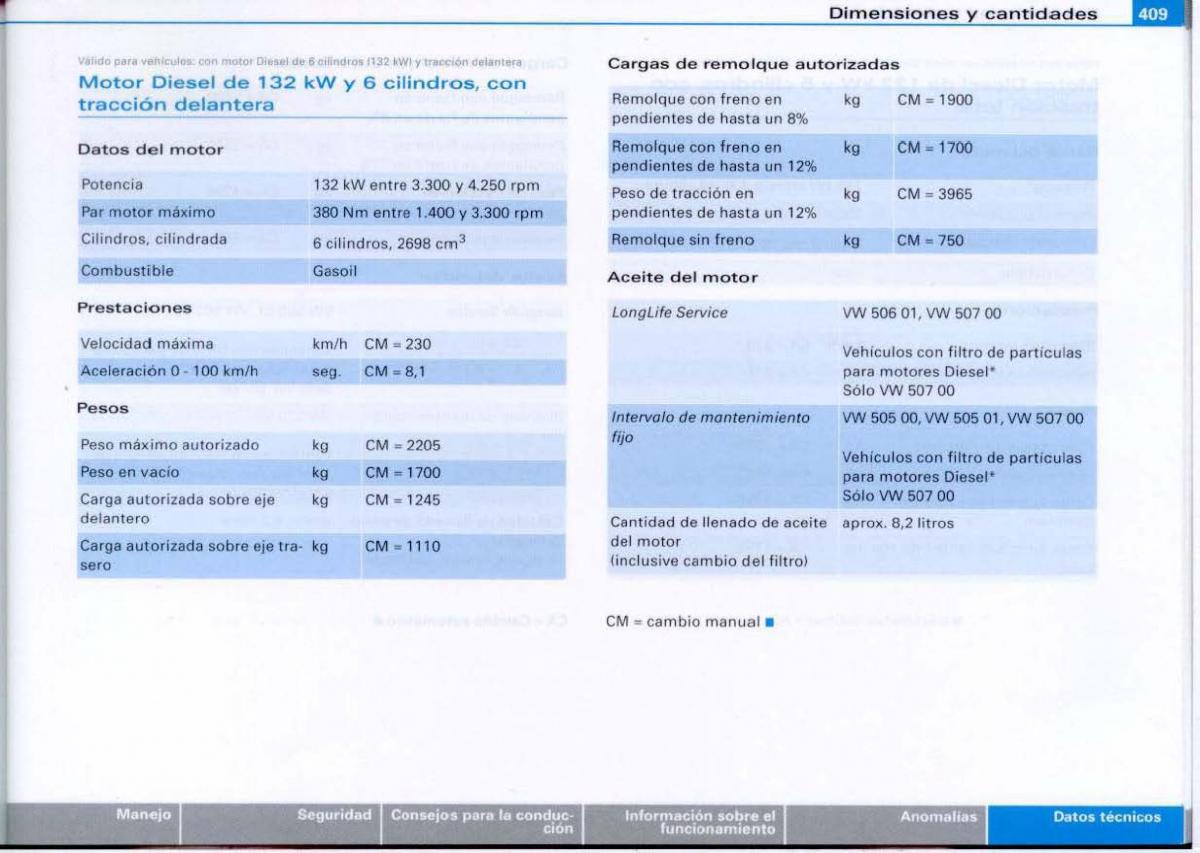 Audi A6 C6 manual del propietario / page 411