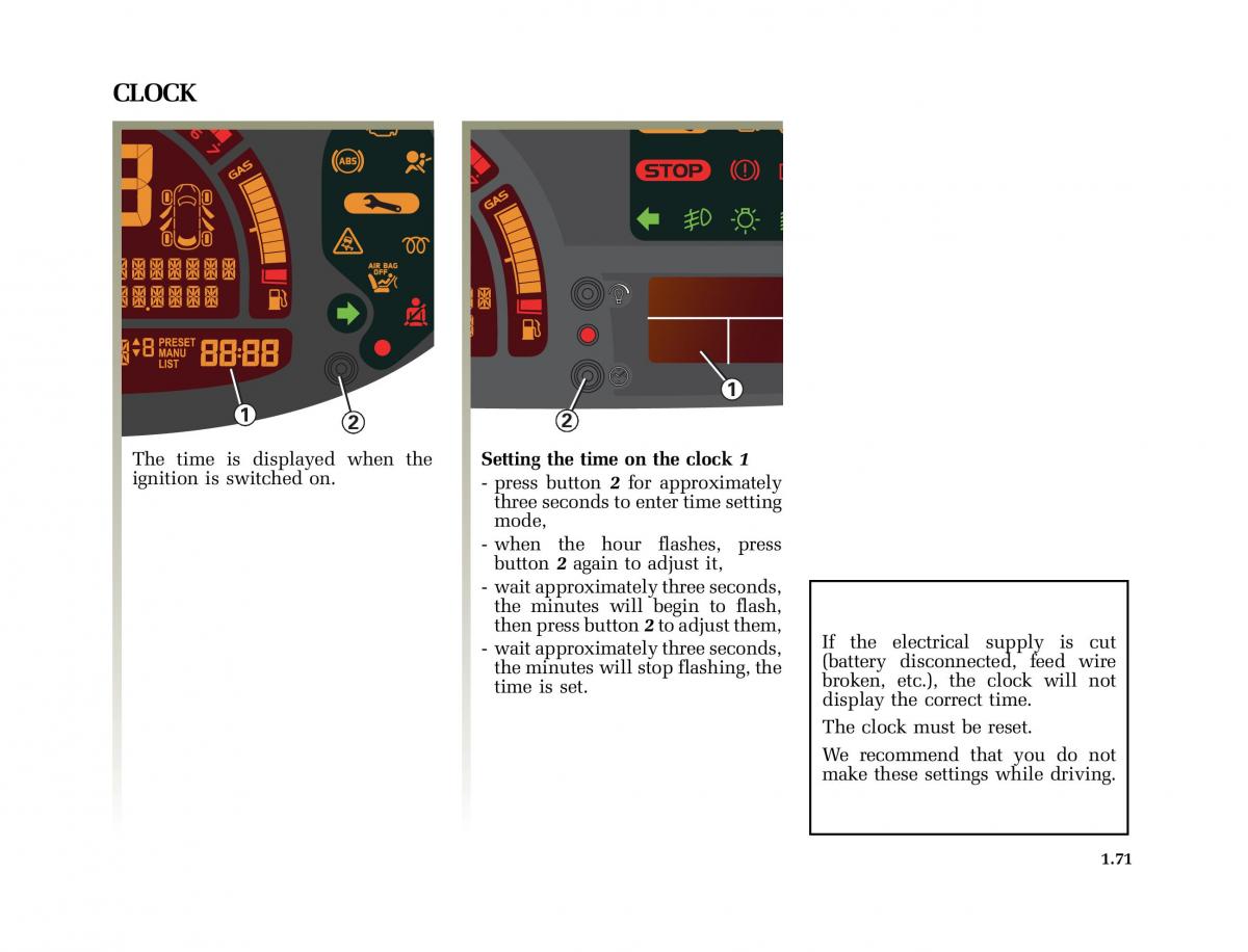 Renault Modus owners manual / page 78