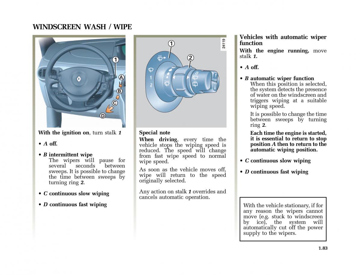 Renault Modus owners manual / page 90