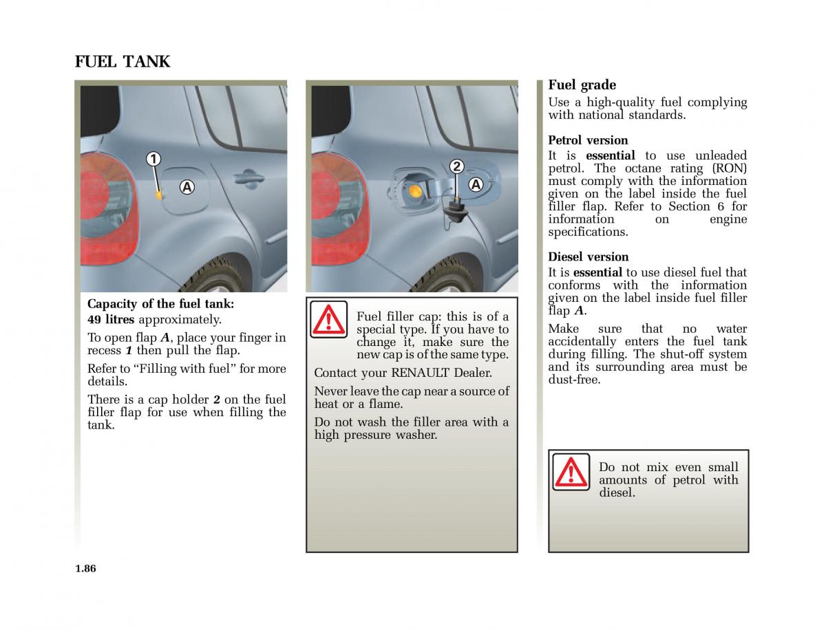 Renault Modus owners manual / page 93