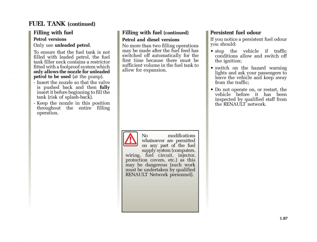 Renault Modus owners manual / page 94