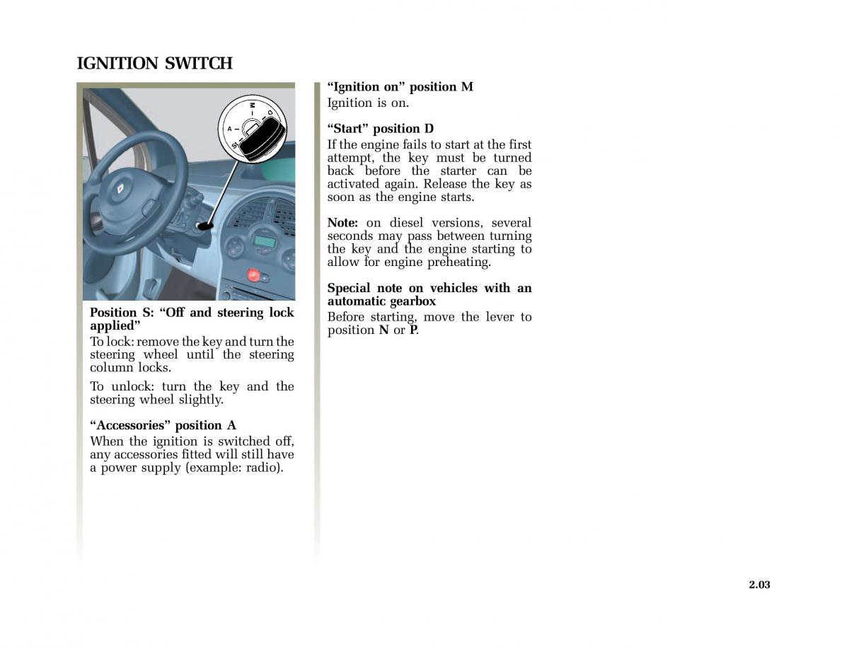 Renault Modus owners manual / page 98