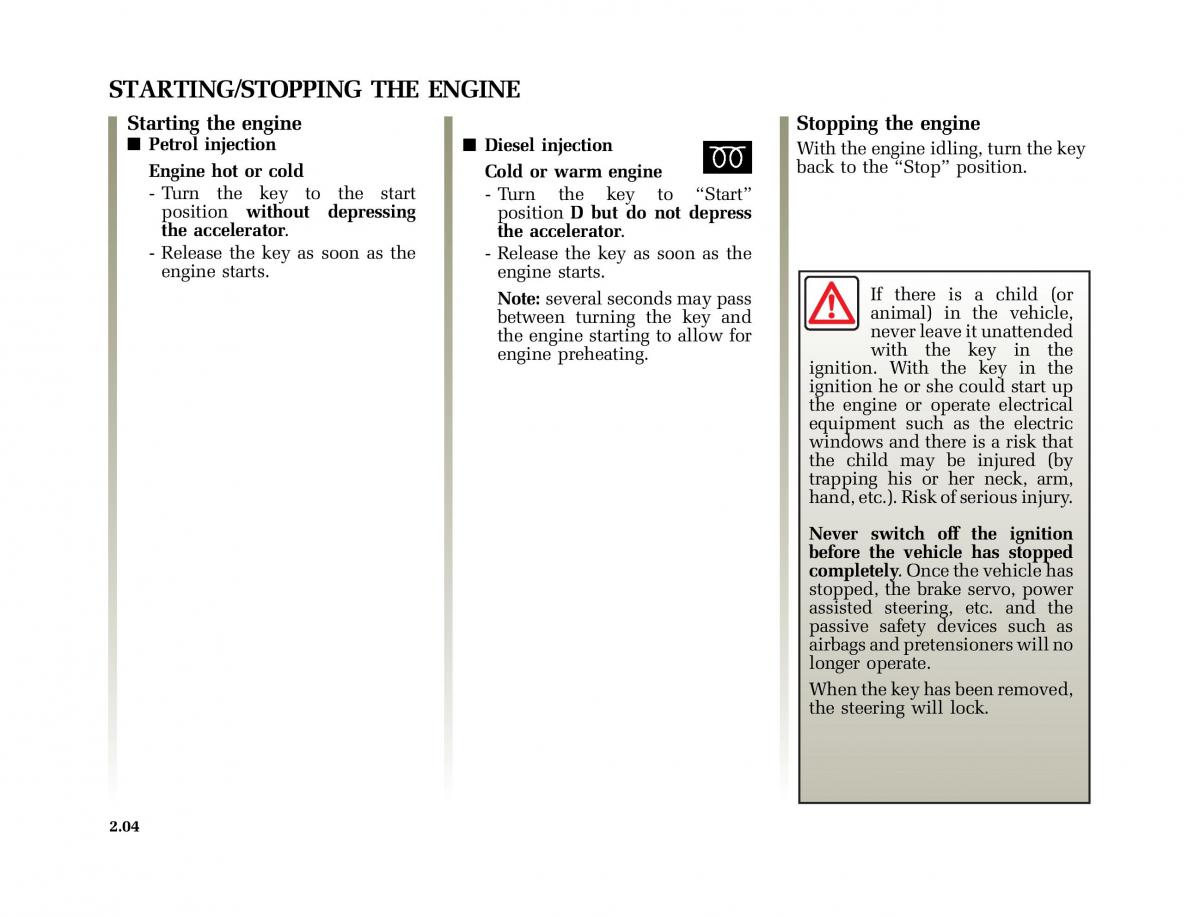 Renault Modus owners manual / page 99