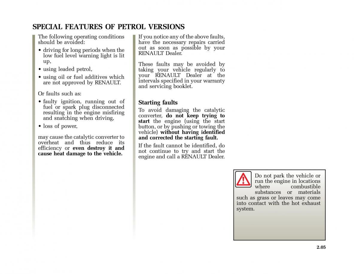 Renault Modus owners manual / page 100