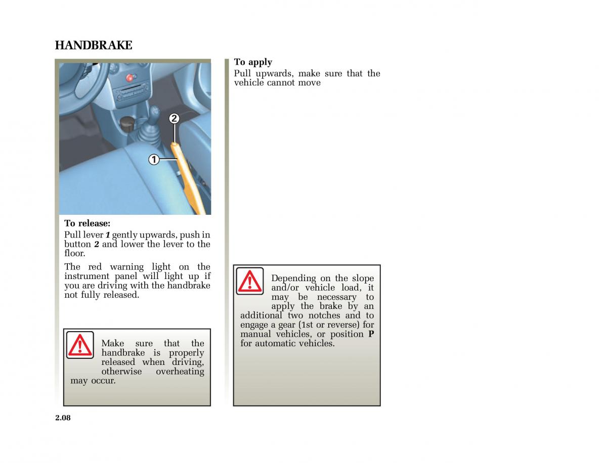 Renault Modus owners manual / page 103