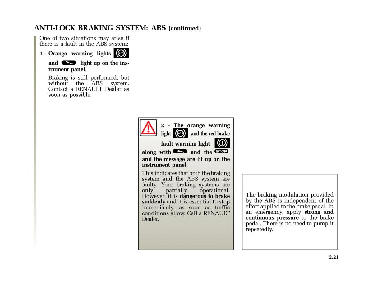 Renault Modus owners manual / page 116