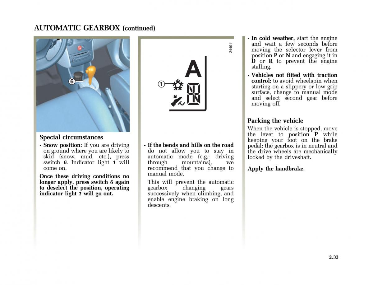 Renault Modus owners manual / page 128