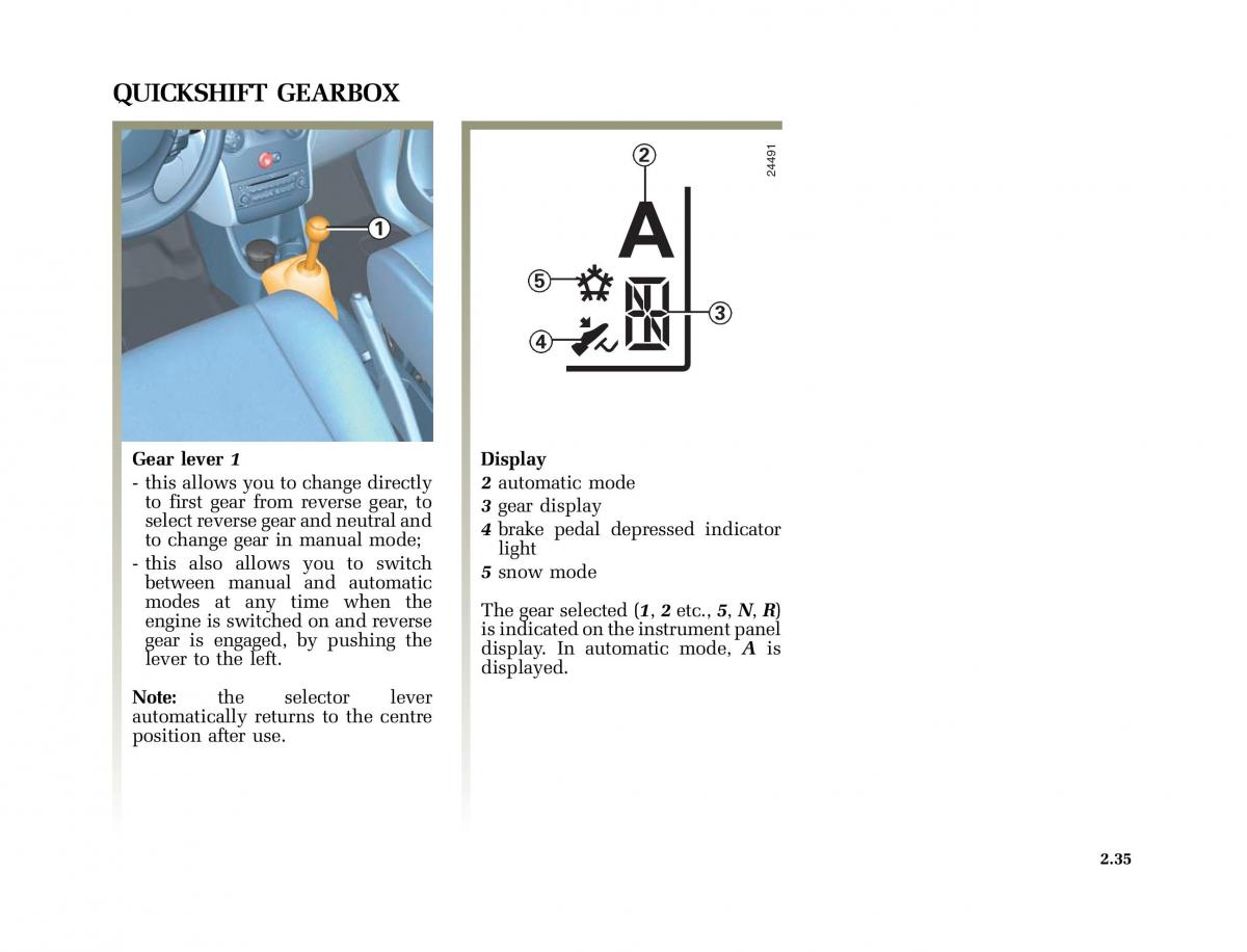 Renault Modus owners manual / page 130