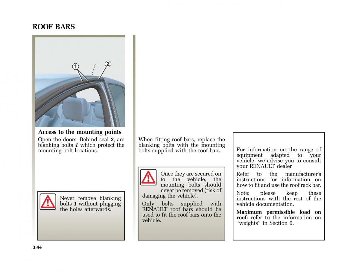 Renault Modus owners manual / page 179