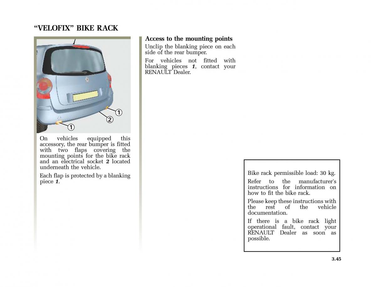 Renault Modus owners manual / page 180