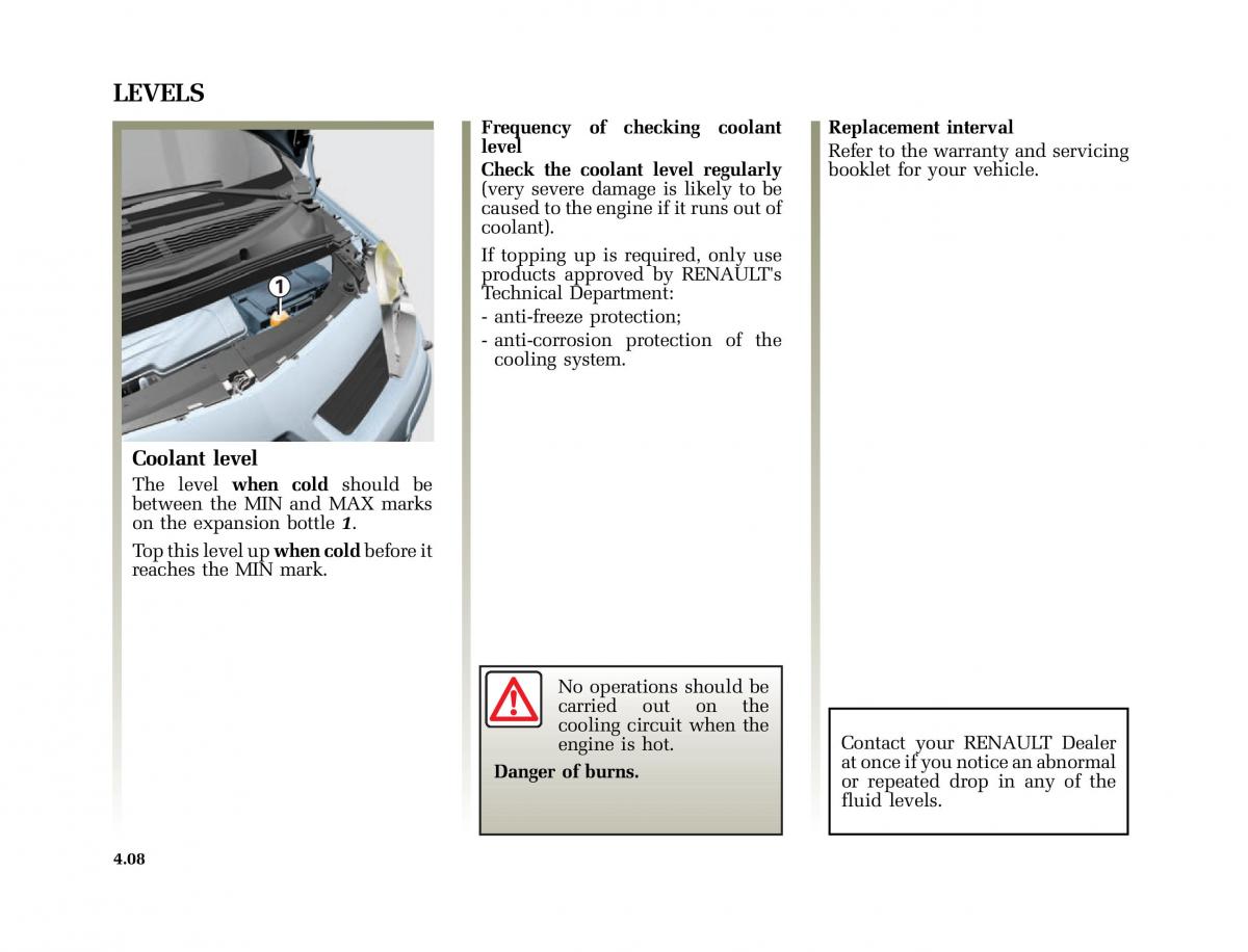 Renault Modus owners manual / page 189