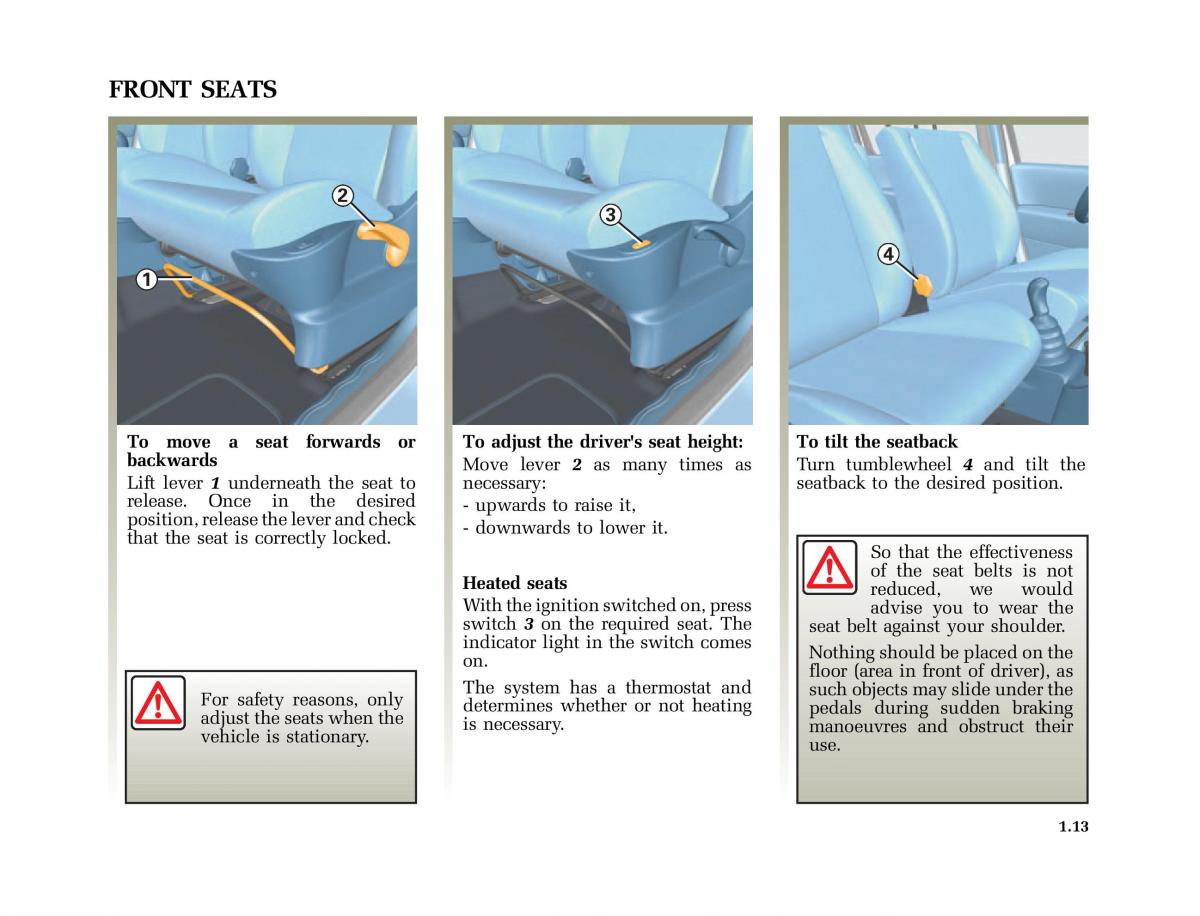 Renault Modus owners manual / page 20