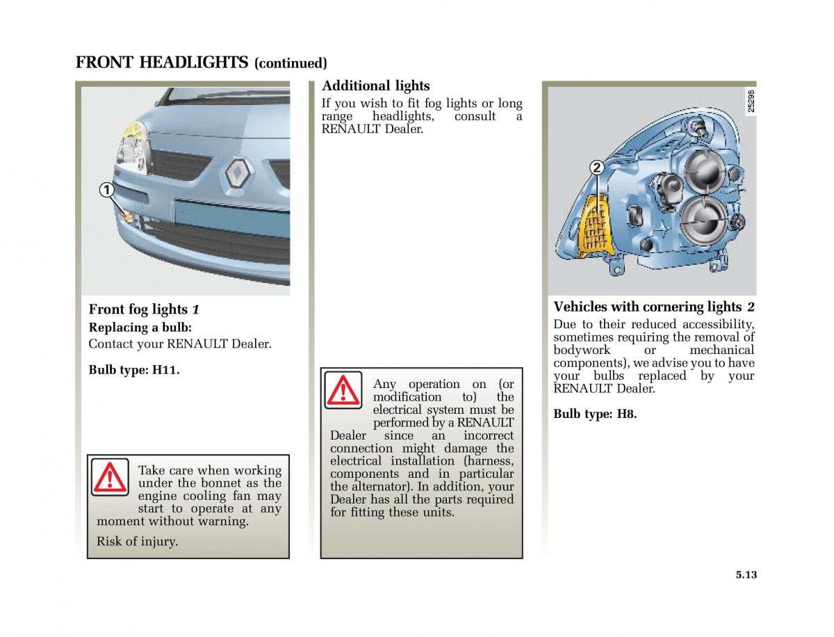 Renault Modus owners manual / page 208