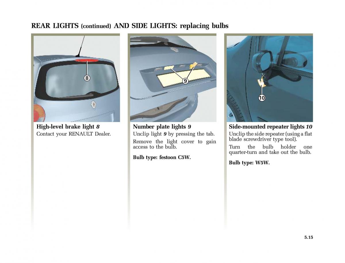 Renault Modus owners manual / page 210