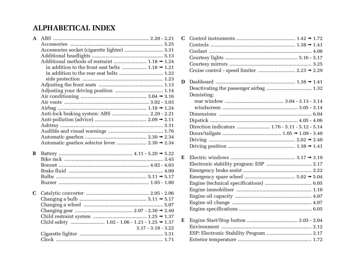 Renault Modus owners manual / page 242