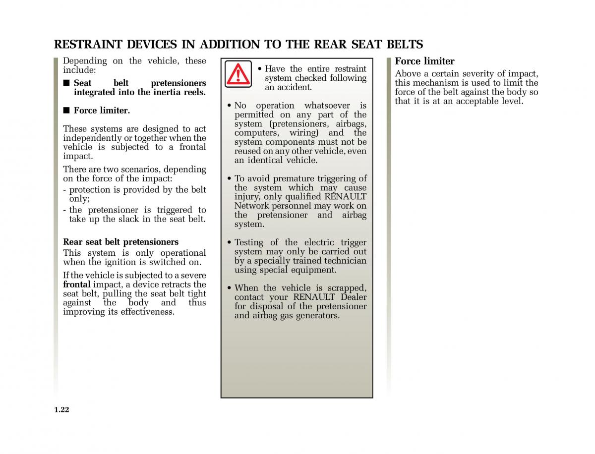 Renault Modus owners manual / page 29