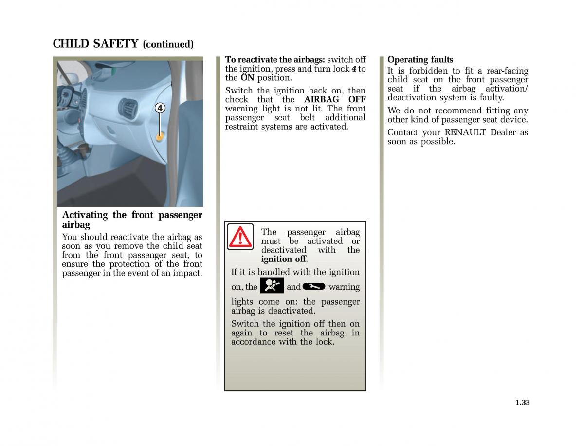 Renault Modus owners manual / page 40