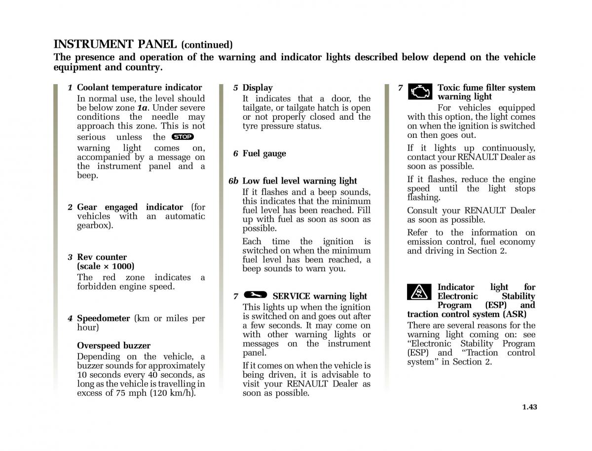 Renault Modus owners manual / page 50