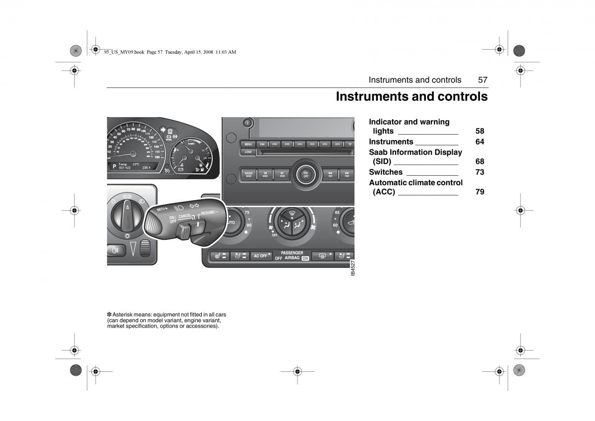 manual  Saab 9 5 FL I 1 owners manual / page 57