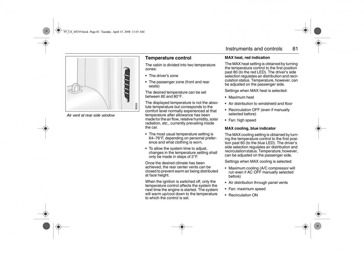 Saab 9 5 FL I 1 owners manual / page 81