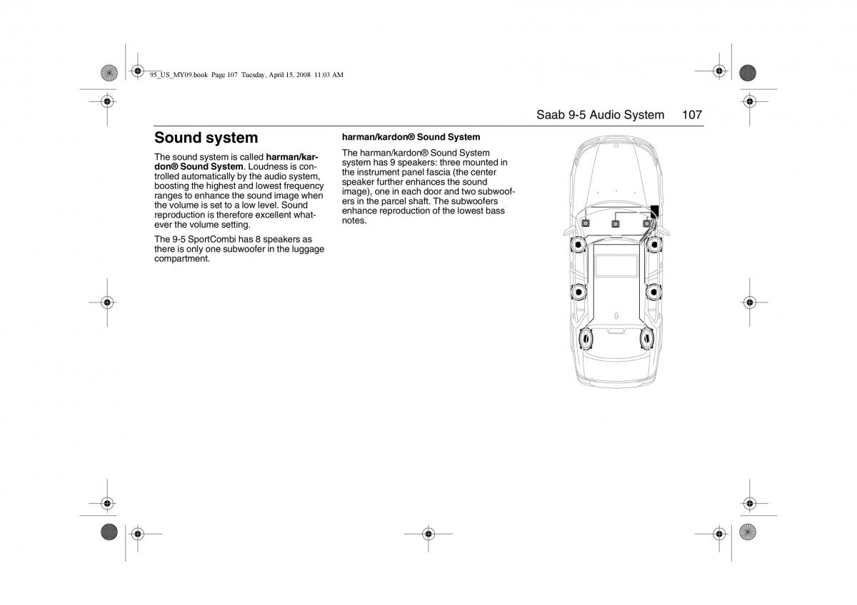 manual  Saab 9 5 FL I 1 owners manual / page 107