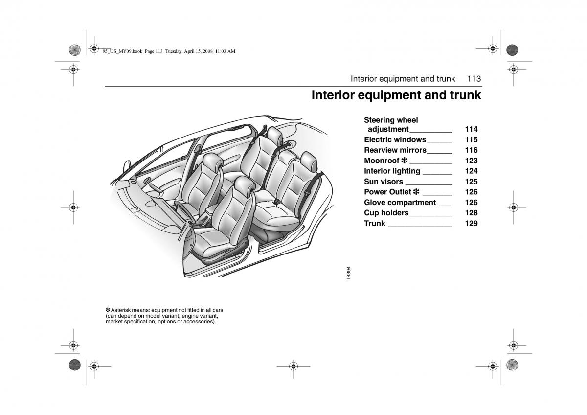 manual  Saab 9 5 FL I 1 owners manual / page 113