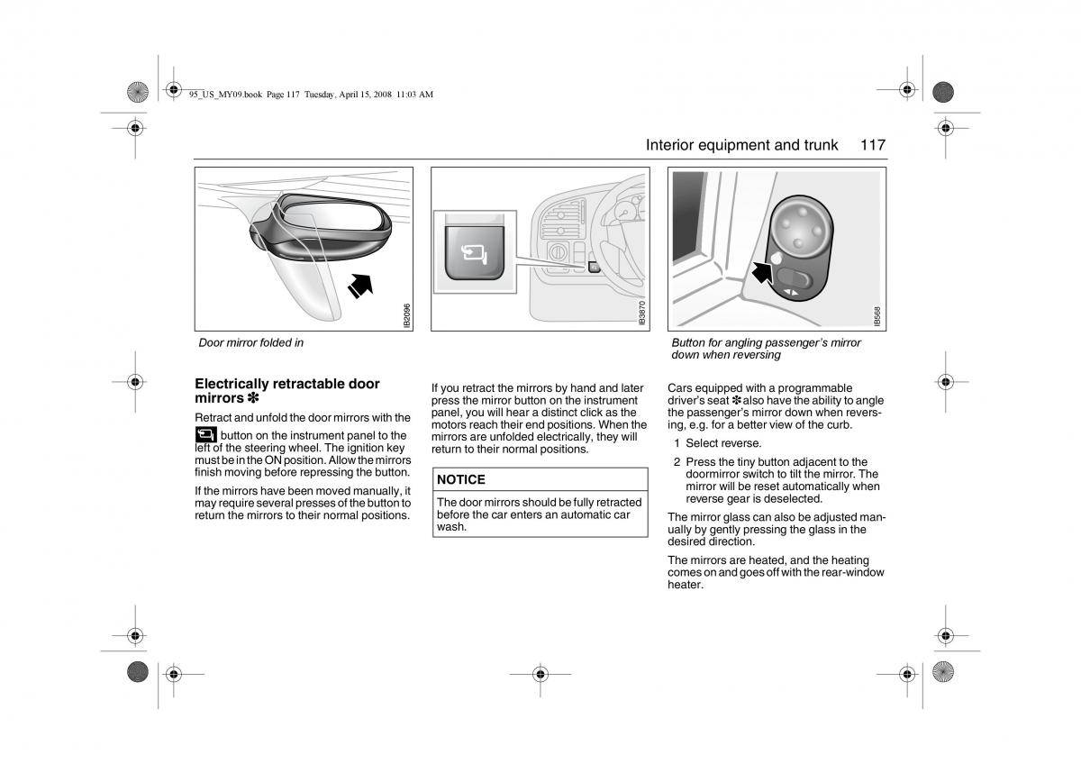 Saab 9 5 FL I 1 owners manual / page 117